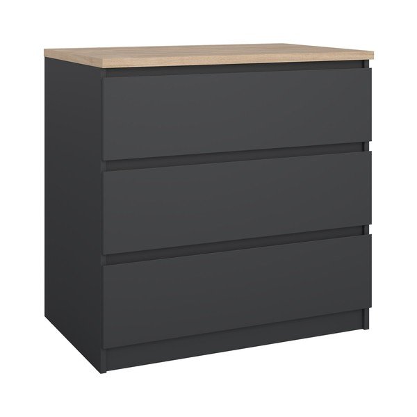 Ciemnoszara komoda 77x76x50 cm Naia – Tvilum