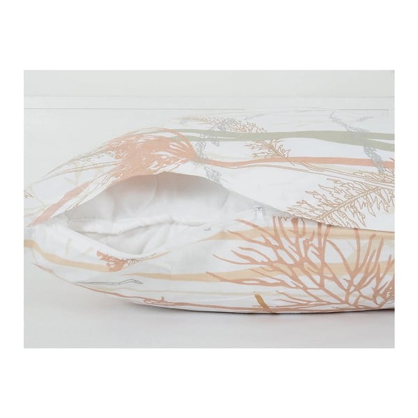 Biało-pomarańczowa pościel jednoosobowa z kory 140x200 cm Caraway – B.E.S.-image-2