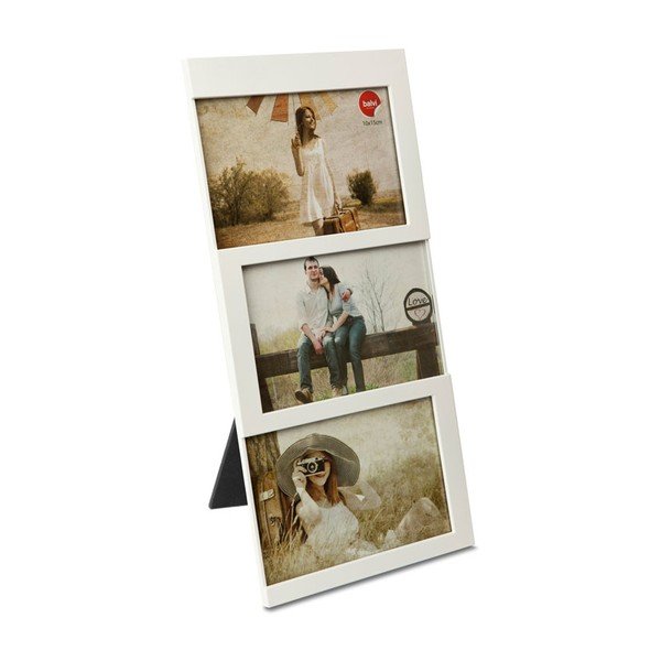 Biała plastikowa ramka stojąca 16x34,5 cm Dijon – Balvi