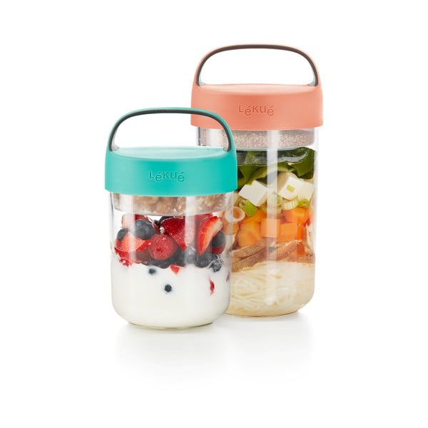 Pojemnik na zupę z pomarańczową pokrywką Lékué To Go, 600 ml-image-3