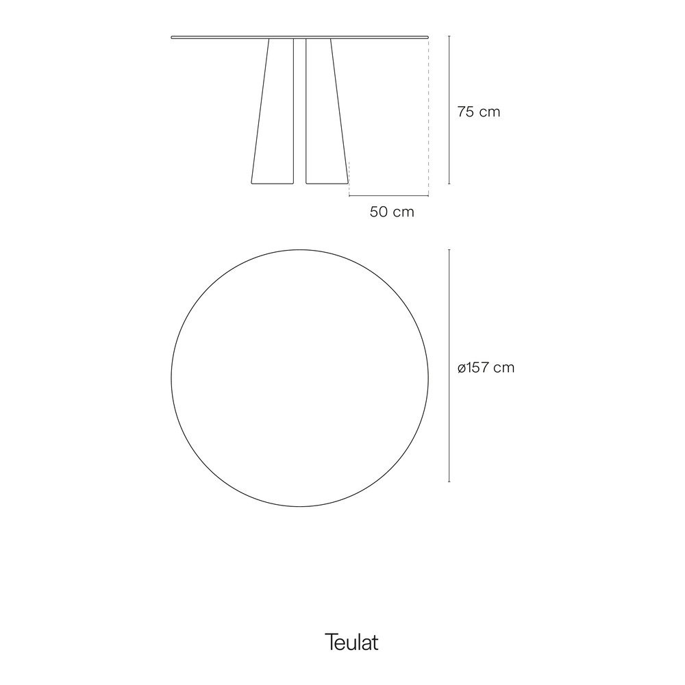 Okrągły stół w dekorze jesionu ø 157 cm Cep – Teulat (zdjęcie 6)