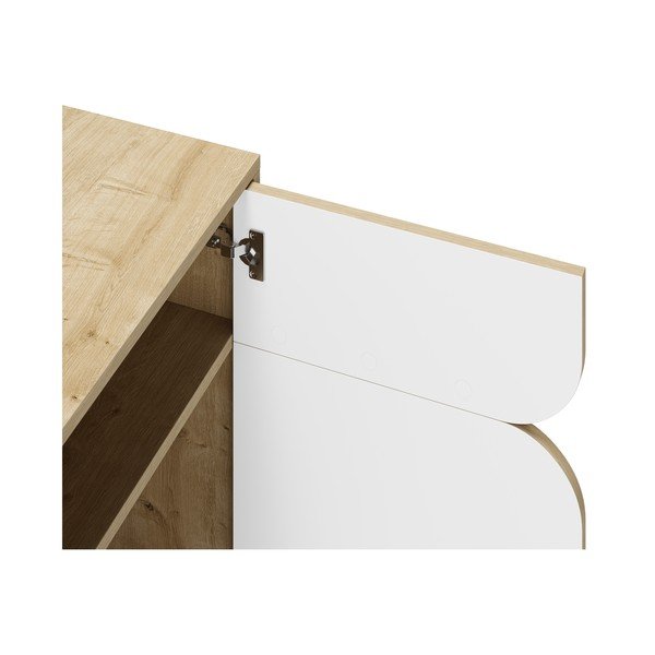 Biała szafka w dekorze dębu 95x79 cm Nola – Marckeric-image-4