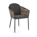 Szare metalowe krzesło ogrodowe Maribela   – Bizzotto