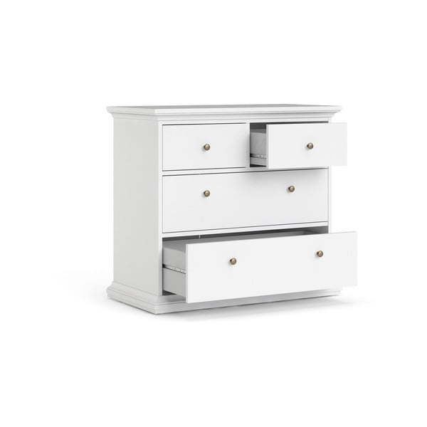 Biała niska komoda 96x87 cm Paris – Tvilum-image-4