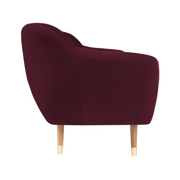 Burgundowa aksamitna sofa Mazzini Sofas Benito, 158 cm-image-4