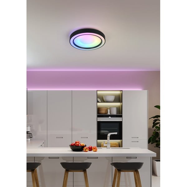 Czarno-biała lampa sufitowa LED ø 40 cm Arco – Reality-image-1