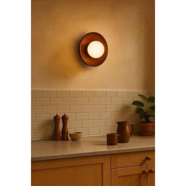 Brązowy kinkiet ø 24 cm Elsa – Opviq lights-image-1