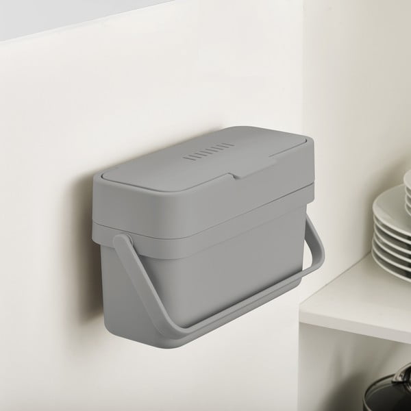 Szary pojemnik na odpadki organiczne 4 l Duo – Joseph Joseph-image-3