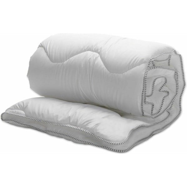 Biała kołdra z wypełnieniem z kaczego pierza Good Morning Premium, 155x220 cm-image-1