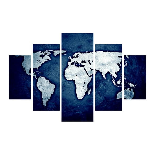 Obraz wieloczęściowy Continents, 92x56 cm