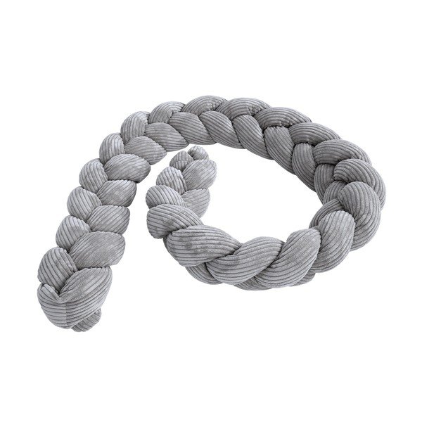 Szary sztruksowy ochraniacz do łóżeczka 200 cm – Meowbaby