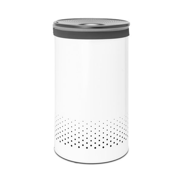 Biały metalowy kosz na pranie 60 l – Brabantia