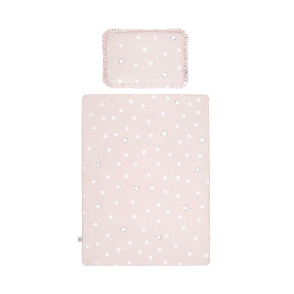 Zestaw bawełnianej dziecięcej kołderki z poduszką BELLAMY Swan, 140x200 cm-image-1
