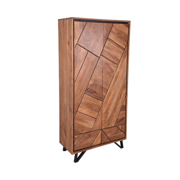 Szafa z litego drewna akacjowego 90x181x40 cm Ambala – Interia Home & Living-image-2