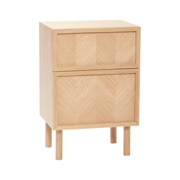 Szafka nocna z litego drewna dębowego Herringbone – Hübsch
