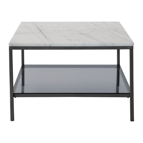 Marmurowy stolik z szarą konstrukcją RGE Ascot, 75x75 cm