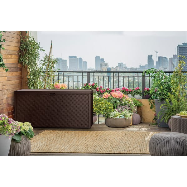 Ciemnobrązowa skrzynia ogrodowa Emily – Keter-image-1