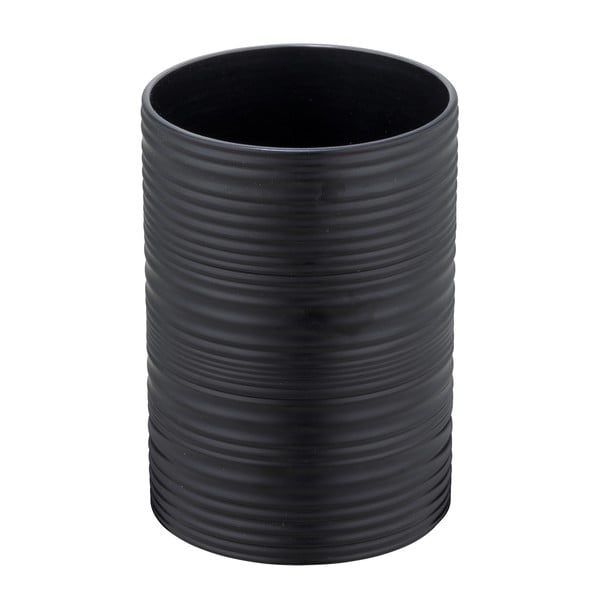 Czarny plastikowy kubek na szczoteczki do zębów Lyon – Allstar