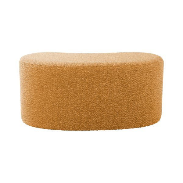 Żółty puf z materiału bouclé Ada – Leitmotiv-image-4