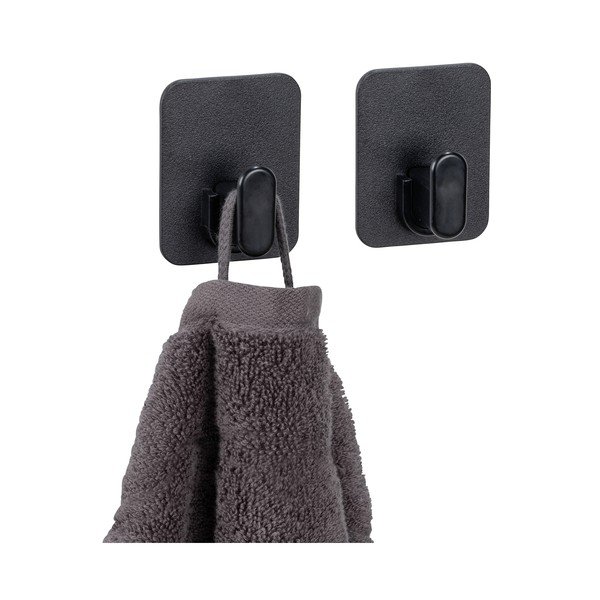 Czarne plastikowe haczyki bez wiercenia zestaw 2 szt. Parma – Allstar-image-2