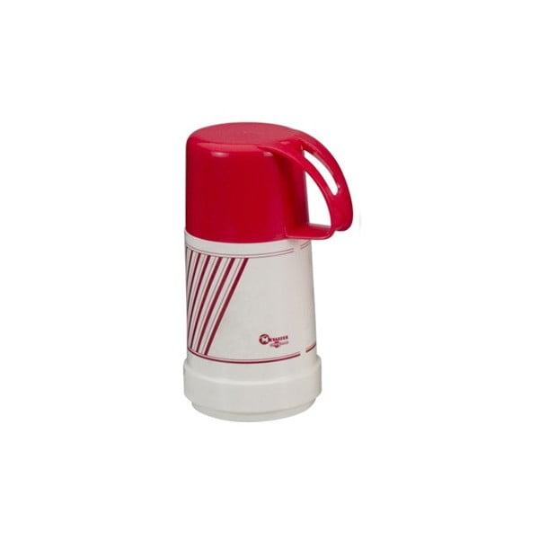 Czerwono-biała butelka termiczna Metaltex Vacuum, 250 ml