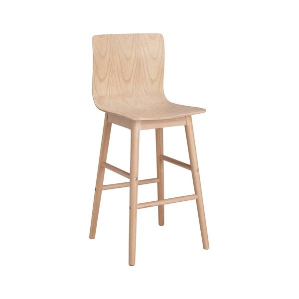 Hoker z litego drewna kauczukowego w naturalnym kolorze (wysokość siedziska 68 cm) Svensen – Ellos Home