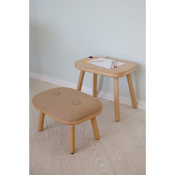 Jasnobrązowo-naturalny stołek Paff Low – UMAGE-image-1