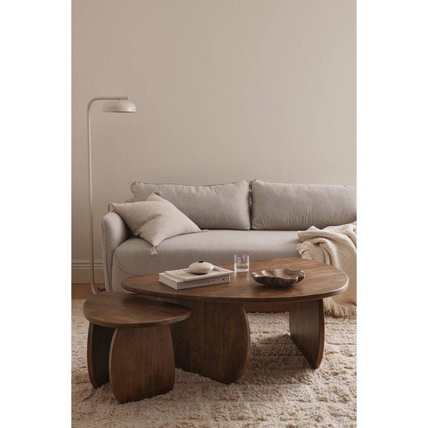 Ciemnobrązowy stolik z litego drewna mango Mushroom – Ellos Home-image-1