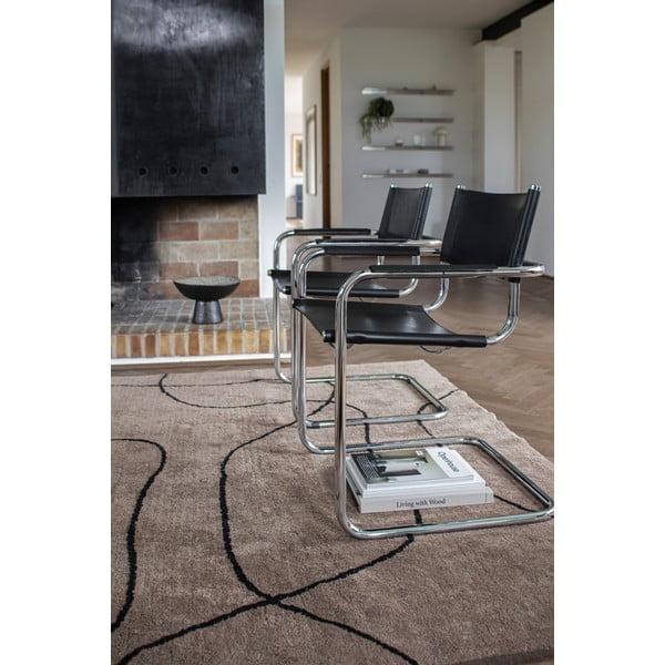 Brązowy bawełniany dywan odpowiedni do prania 140x200 cm Shadow – Mette Ditmer Denmark-image-1