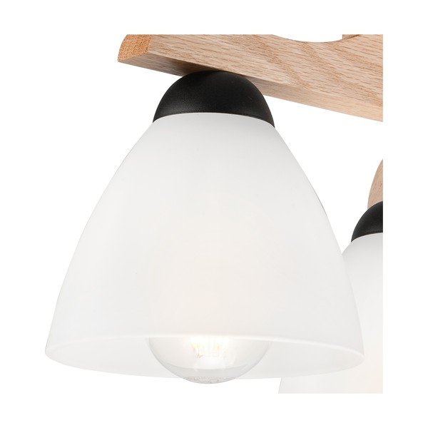 Biała lampa sufitowa ze szklanym kloszem ø 16 cm Andreas – LAMKUR-image-3