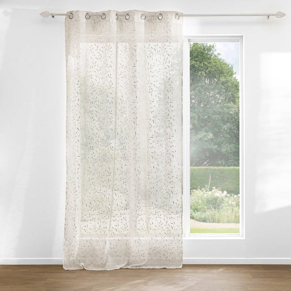 Firanka w beżowo-złotym kolorze 140x240 cm Maissa – douceur d'intérieur-image-1