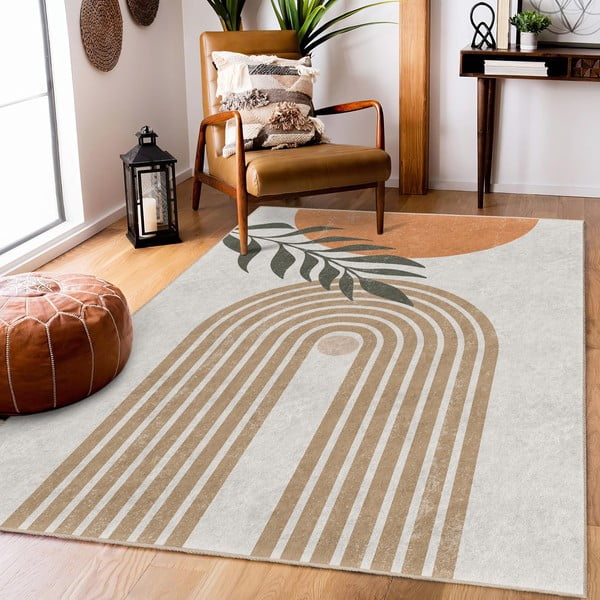 Kremowy dywan odpowiedni do prania 80x150 cm Dot Arch – Mila Home-image-4