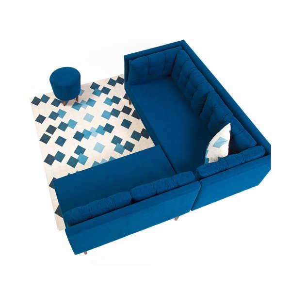 Niebieska sofa narożna Balcab Home Barbara-image-1