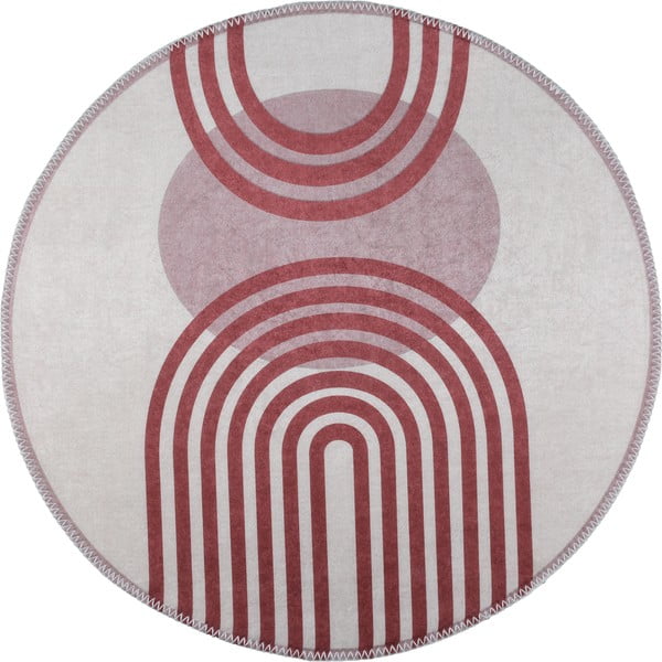 Fioletowo-szary okrągły dywan ø 100 cm – Vitaus