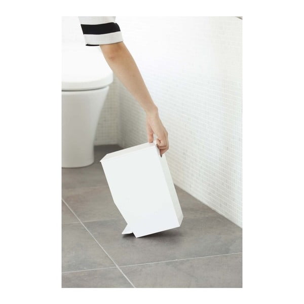 Biały plastikowy kosz na śmieci z pedałem 3,9 l Tower – YAMAZAKI-image-2