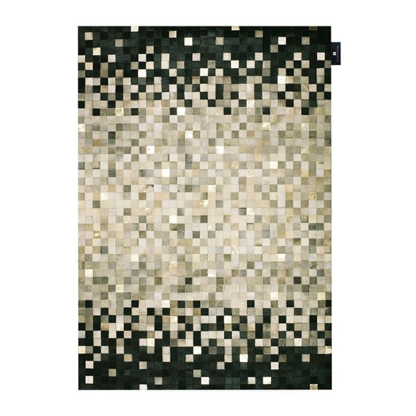 Skórzany dywan Rain Grey, 170x240 cm