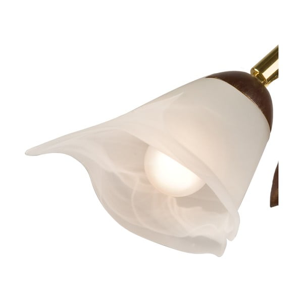 Ciemnobrązowa lampa stołowa ze szklanym kloszem (wys. 40 cm) Bluszcz – LAMKUR-image-4
