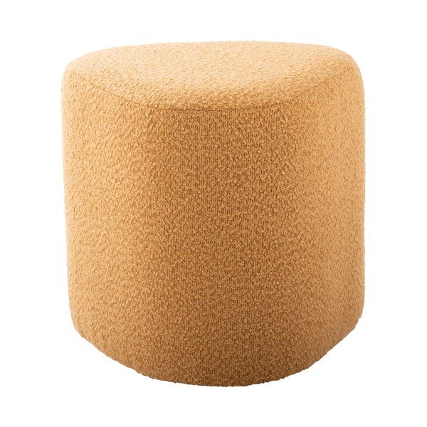 Żółty puf z materiału bouclé Ada – Leitmotiv-image-2