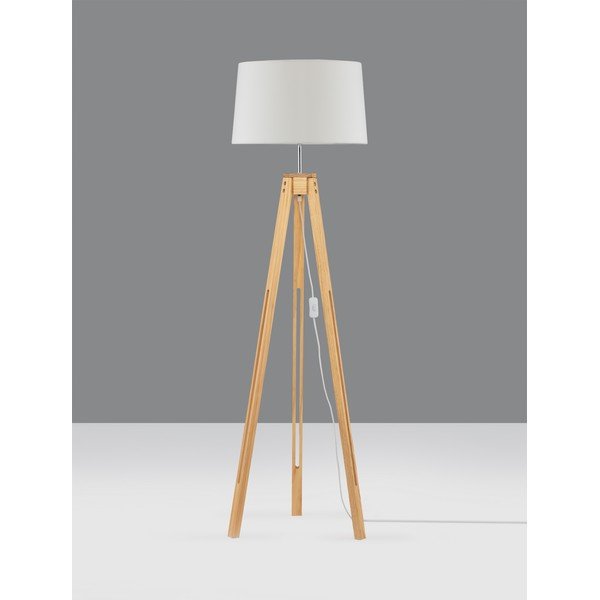 Biała/w naturalnym kolorze lampa stojąca (wysokość 145 cm) Leroy – Nova Luce-image-3