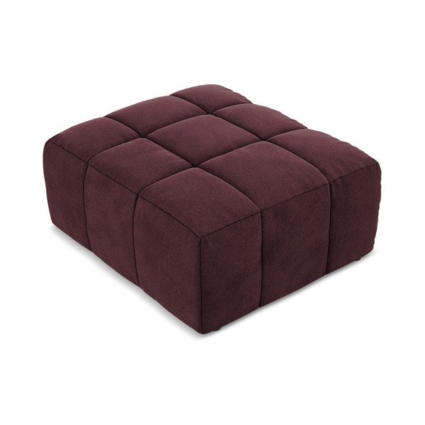 Bordowy aksamitny podnóżek Aloha – Makamii-image-2