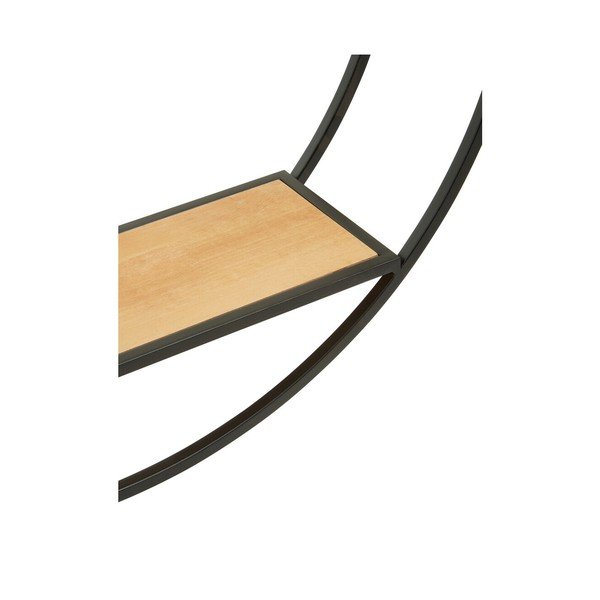 Czarna/w naturalnym kolorze wielopoziomowa metalowa półka 61 cm Mataram – Premier Housewares-image-3