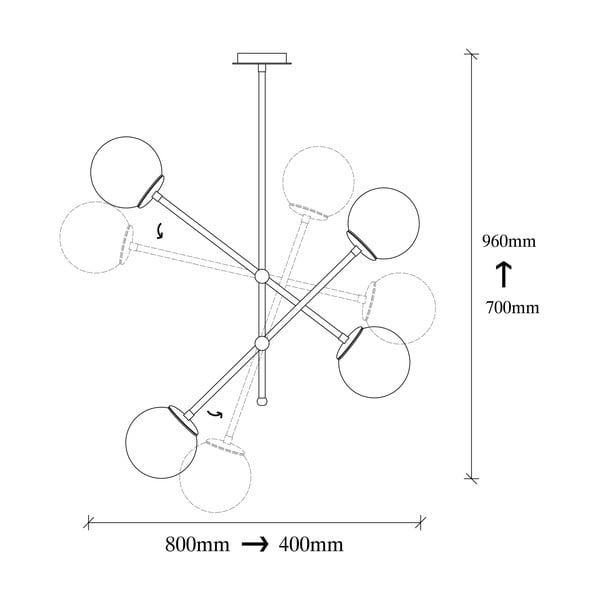 Czarna lampa wisząca ze szklanym kloszem Best – Opviq lights-image-3
