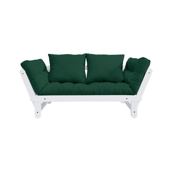 Sofa rozkładana Karup Design Beat White/Dark Green