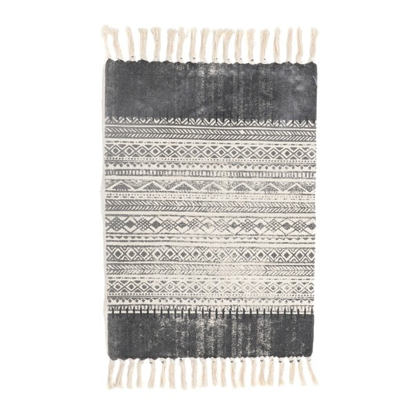 Czarno-biały dywan InArt Correr, 90x60 cm
