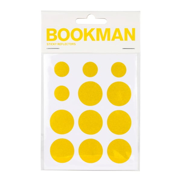 Zestaw 12 żółtych samoprzylepnych odblasków Bookman