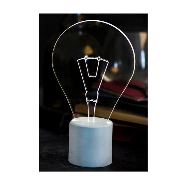 Lampka Bulb, niebieska podstawa