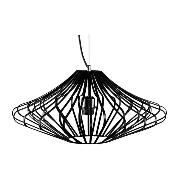 Czarna lampa wisząca Mauro Ferretti Da Soffito Lin Nero, 50x23 cm