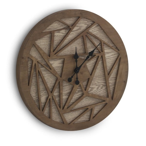 Brązowe zegar ścienny Geese Time Traveller, Ø 60 cm