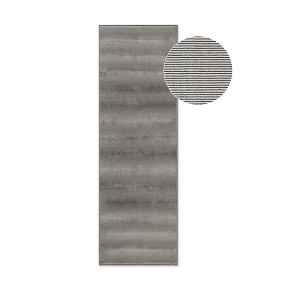 Antracytowo-kremowy chodnik 80x240 cm Perles Dolomite – Elle Decoration