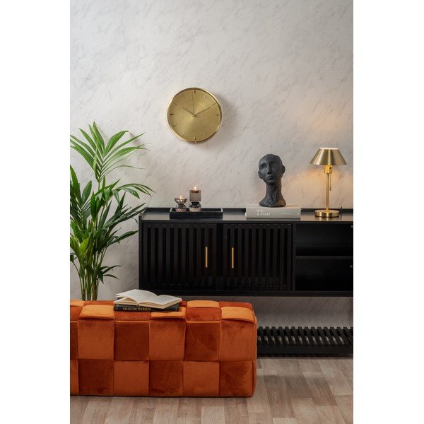 Pomarańczowy aksamitny taboret Weaved – Leitmotiv-image-3